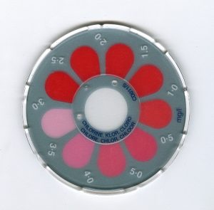 Contour Komparator-Scheibe "CHLOR" 0,5 - 5,0 mg/l