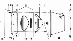 Explosionszeichnungen Unterwasser-Scheinwerfer